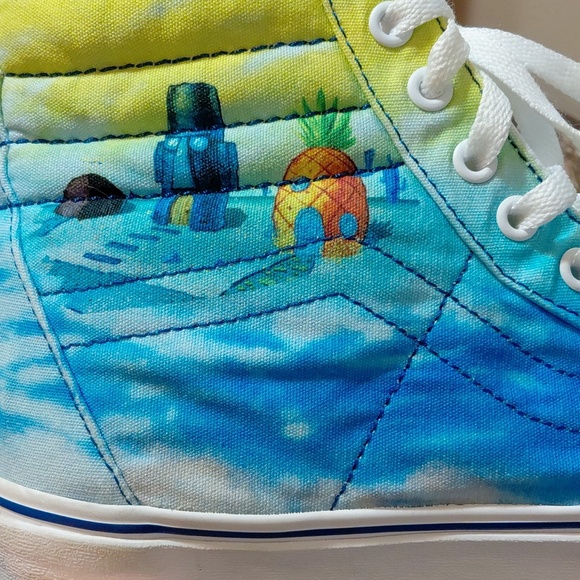 Vans Sk8 Hi Spongebob Imaginaaation Rainbow Mens 9.5 & Womens 11 High Top Shoes - Picture 9 of 13